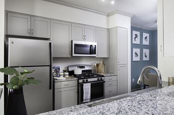 Refrigerator in kitchen 